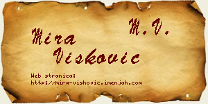 Mira Višković vizit kartica